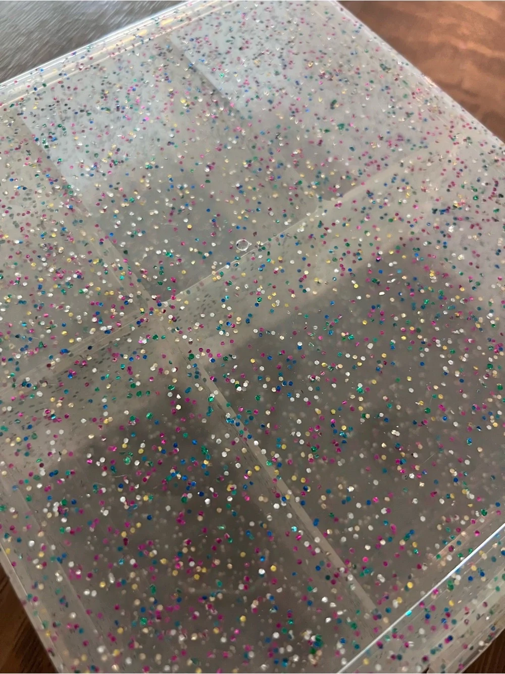 Pottery Barn Kids Confetti Glitter Divided Lunch Box Bento Container with Lid